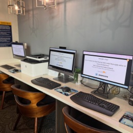 computers in a room