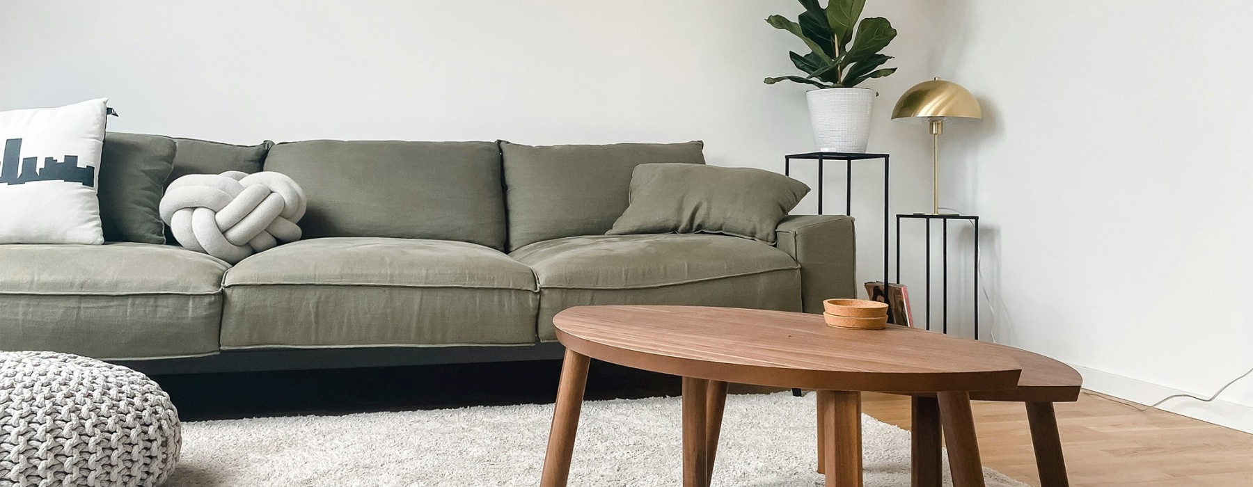 a living room with a couch and a coffee table